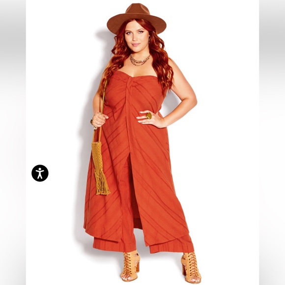 NWT CITY CHIC Textured Longline Split Front Escape Top - Chilli Red - Picture 2 of 13